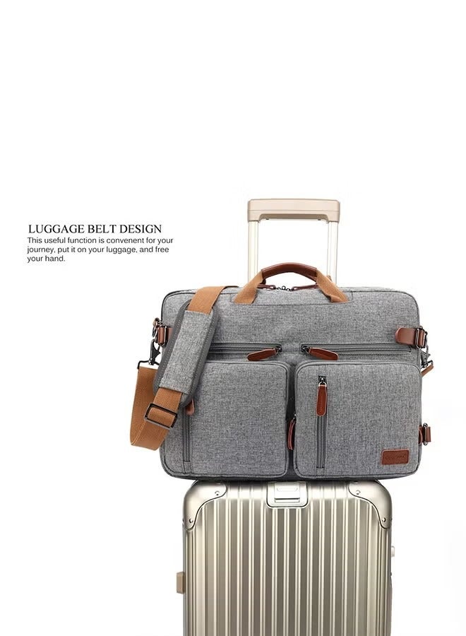 Convertible Multi-Functional Laptop Briefcase Grey