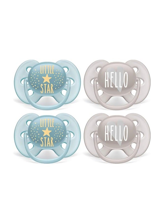 Philips Avent Soft Sthr 6-18M Girl Hello Baby X2