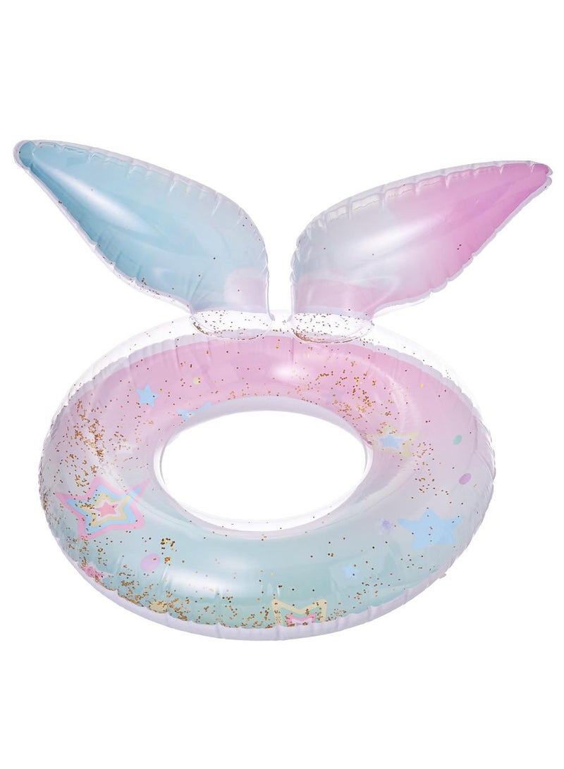 Giant Mermaid Tail Pool Float PVC Inflatable Floats Mermaid Swimming Ring for Women Light Pink 70CM