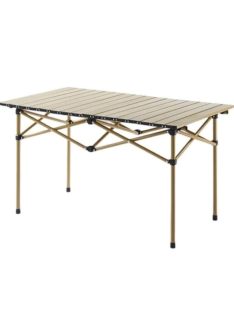 Beige foldable outdoor camping party picnic fishing table