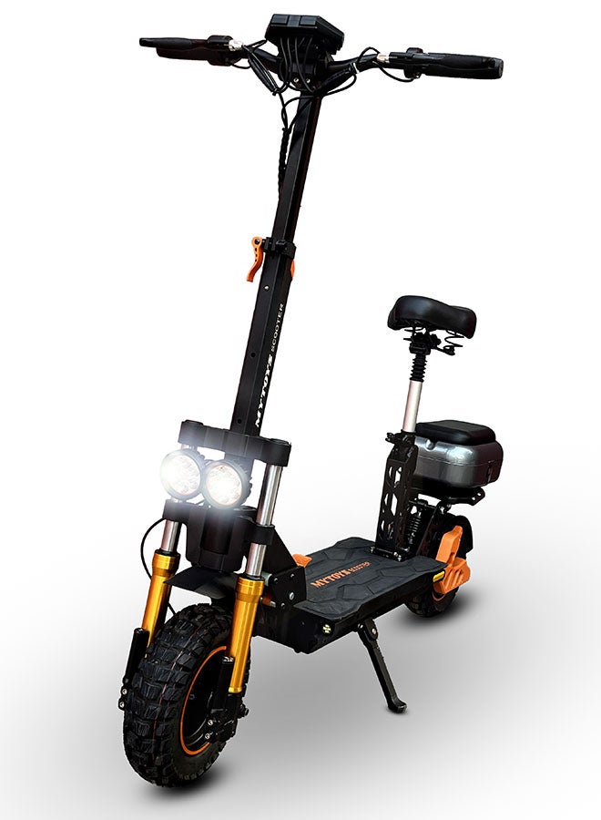 Mytoys MT590 High Speed Electric Scooter 65 km/h Speed,1500W Brushless Motor, High Capacity Battery 20Ah,60km Range With Adjustable Leather Seat Super Hydrolic Suspension, Back Cushion Storage Box