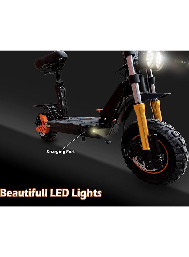 Mytoys MT590 High Speed Electric Scooter 65 km/h Speed,1500W Brushless Motor, High Capacity Battery 20Ah,60km Range With Adjustable Leather Seat Super Hydrolic Suspension, Back Cushion Storage Box