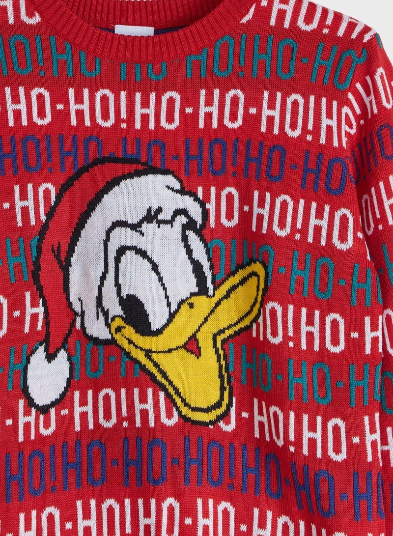 Kids Donald Duck Christmas Sweater