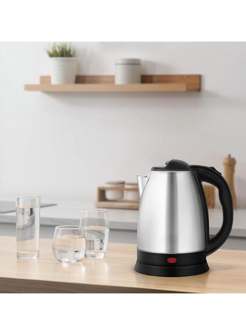 Electric Kettle 2L Stainless Steel Tea Kettle Fast Boil Water Warmer With Auto Shut Off And Boil Dry Protection Tech For Coffee Tea Beverages