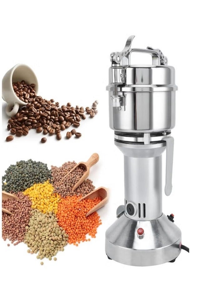 250 Grams Powder Grinder Machine, Electric Grain Mill Grinder Overload Protection Switch with Quick Opening Buckle Coffee Spice for Kitchen