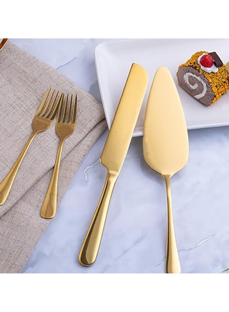 Cake Serving Set Wedding Cake Knife and Server Set with Forks Cake Cutting Utensils Stainless Steel Cake Cutter Serrated Cake Knife Professional Dessert Server for Cake Cheese Pie Pizza