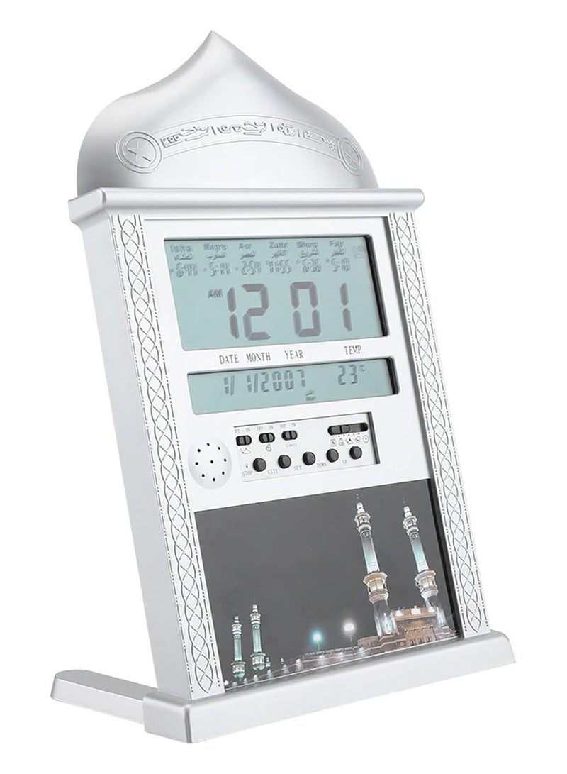 Wall-Mounted Digital Muslim Prayer Clock With LCD Display And Automatic Azan Alarm