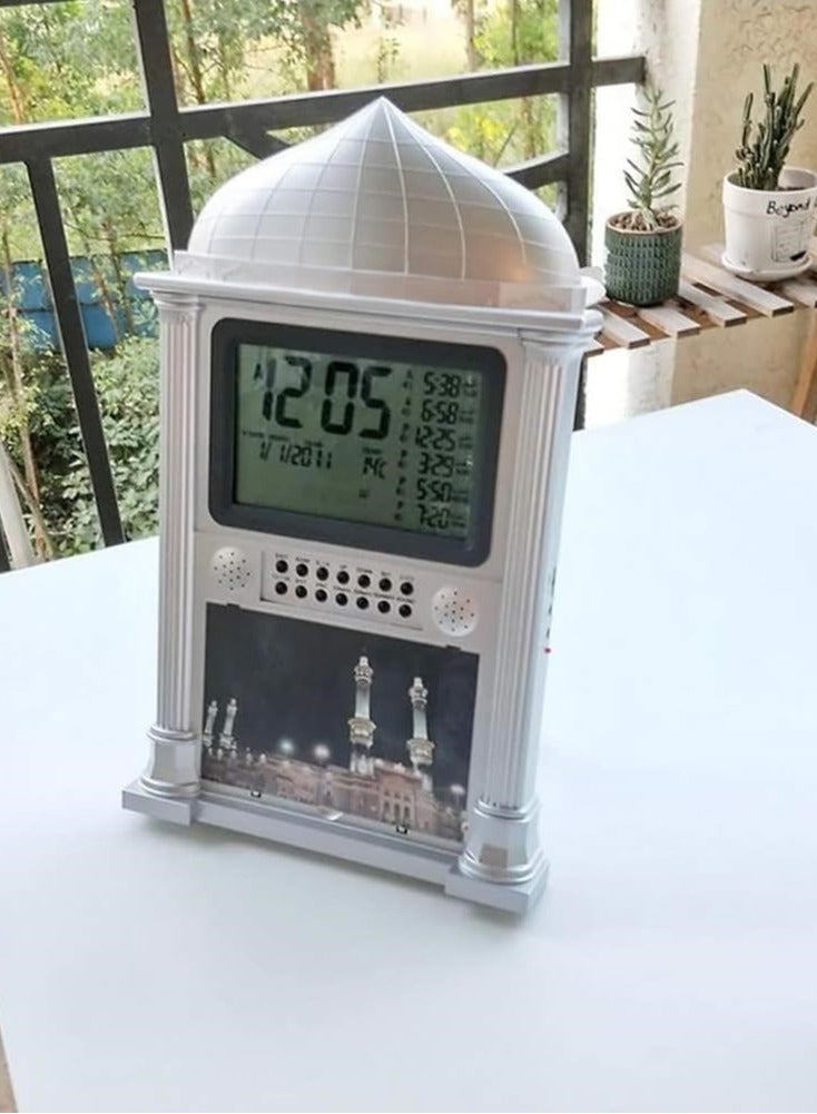 Wall-Mounted Digital Muslim Prayer Clock With LCD Display And Automatic Azan Alarm