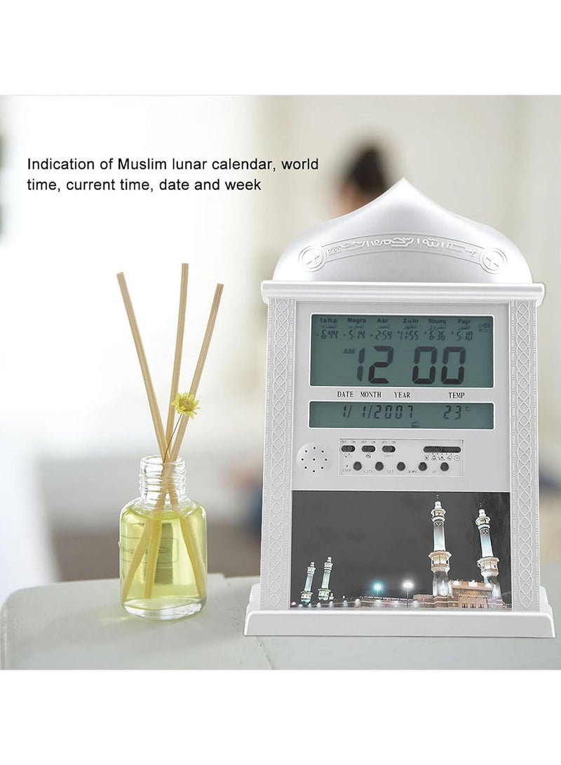 Wall-Mounted Digital Muslim Prayer Clock With LCD Display And Automatic Azan Alarm