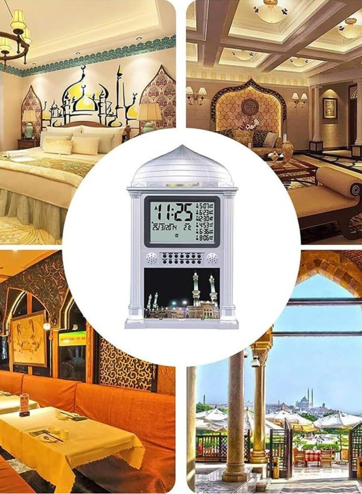 Wall-Mounted Digital Muslim Prayer Clock With LCD Display And Automatic Azan Alarm