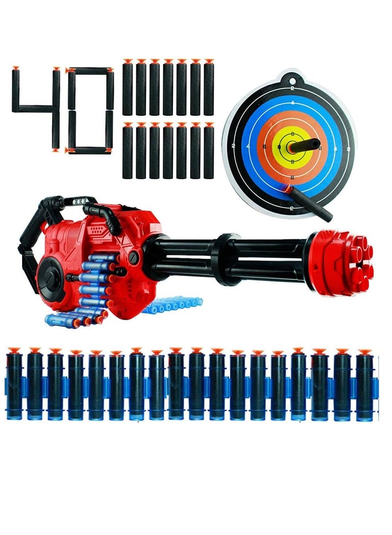 UKR 30 Bullet Automatic Blaster Gun - 73 cm Motorized Toy with 40 Darts Included & 100 Dart Refill | Large Safe Suction Cup Blasters with Rotating Feature