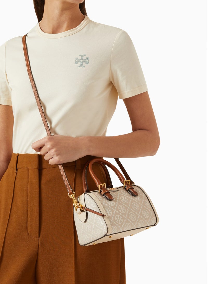 TORY BURCH T Monogram Mini Barrel Bag