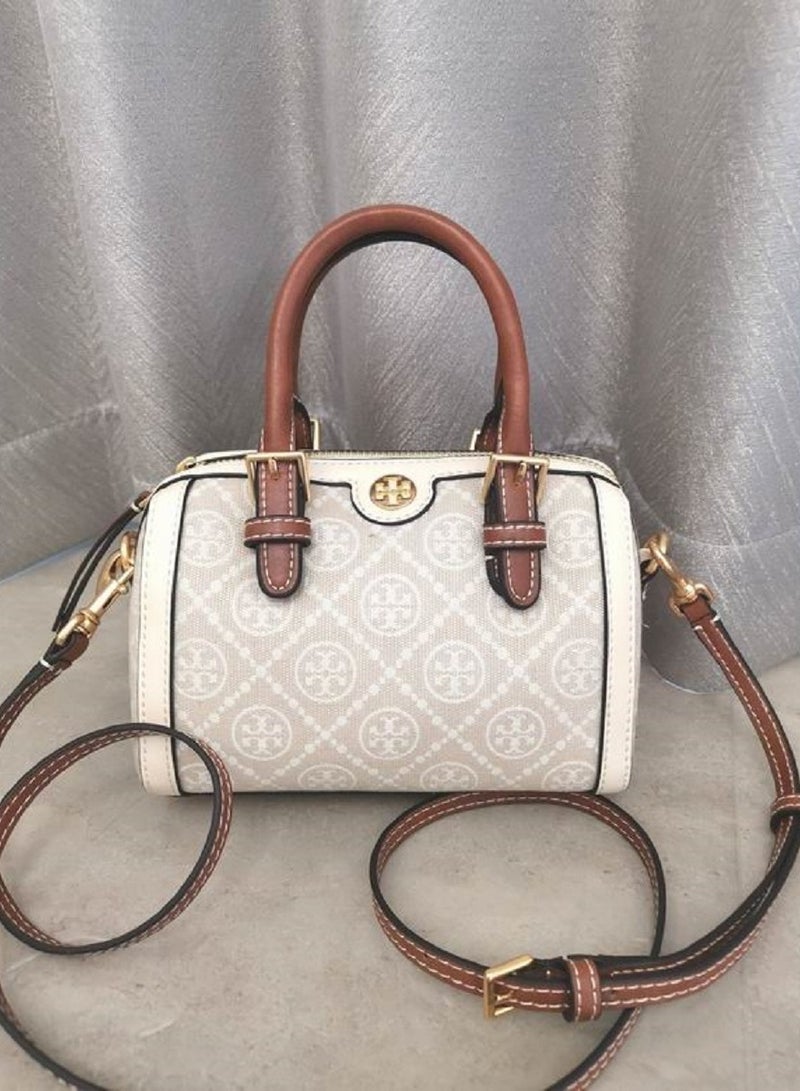 TORY BURCH T Monogram Mini Barrel Bag