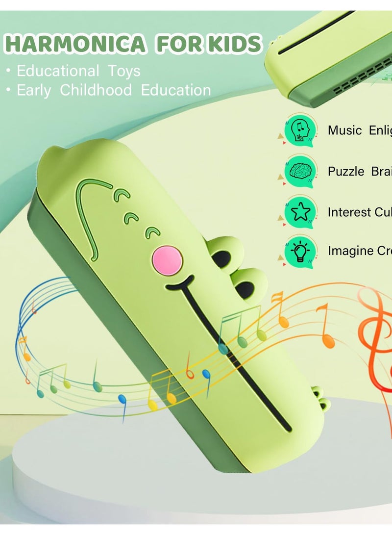 16 Hole Diatonic Harmonica for Kids with Protective Cover, Ideal Musical Toy for Beginners, Perfect Birthday Gift and Party Fun