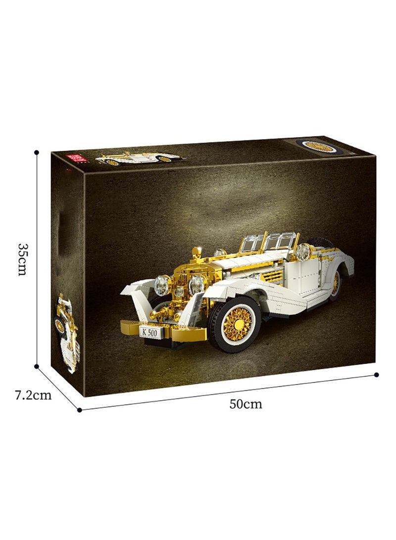 Mould King K500 Vintage Model Car Building Set - 868 Realistic Pieces with Functional Parts for Kids, Teens, and Adult Collectors - Perfect for Creative Play and Display