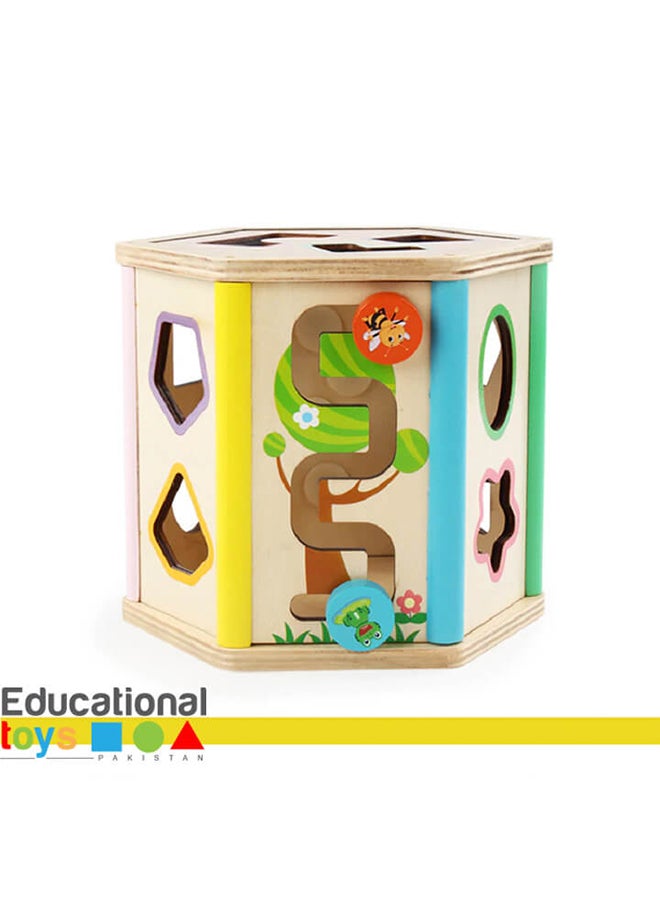 Wooden Multifunctional Six-Sided Intelligence Box