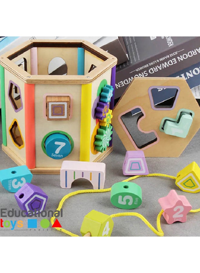 Wooden Multifunctional Six-Sided Intelligence Box