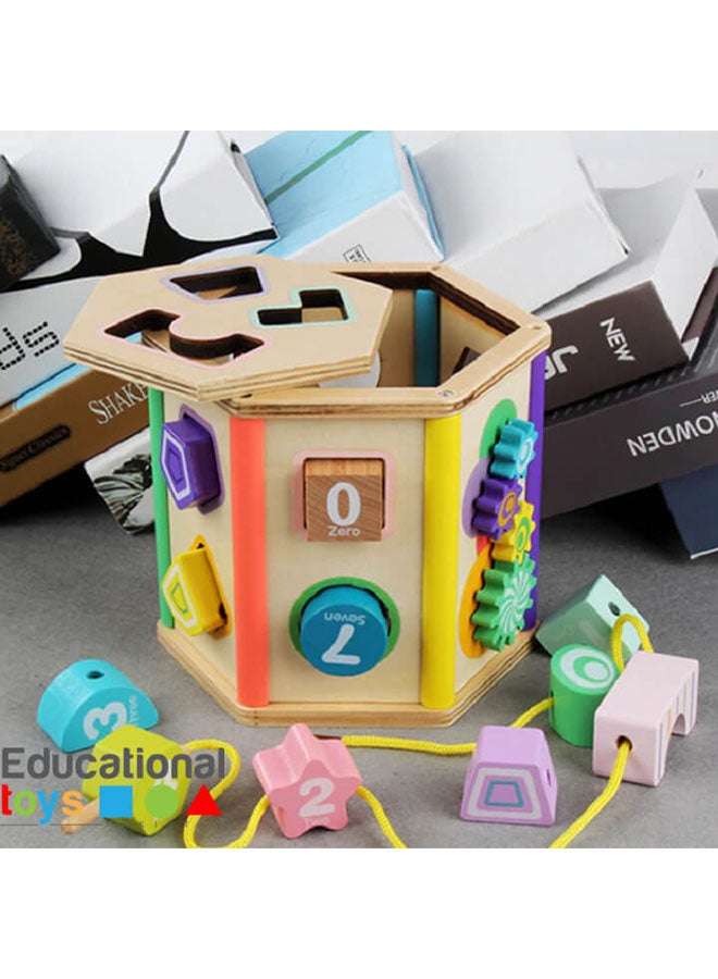Wooden Multifunctional Six-Sided Intelligence Box