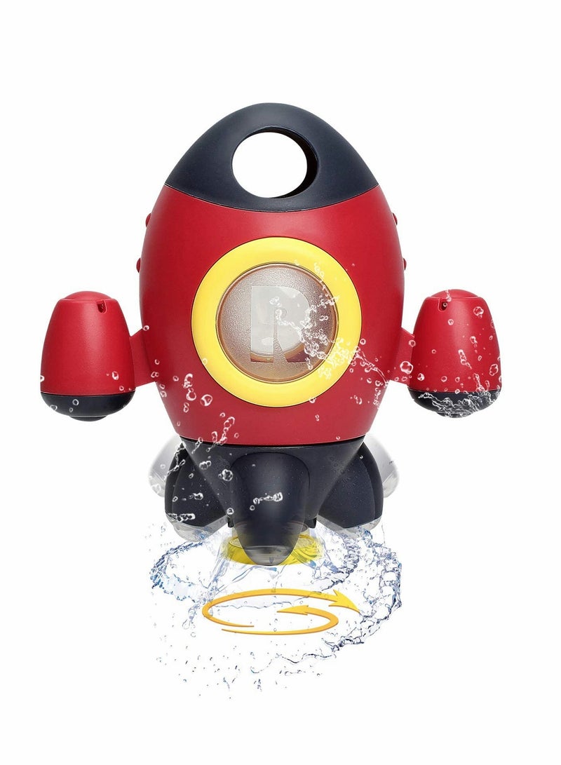 Bath Toys | Bath Toys for Toddlers 1-3 Years Old | Space Rocket Spray Water with Rotatable Fountain Shower Bathtub Toys | Baby Shower Bath Toys for Toddlers Boys Girls 1 2 3 4 Years