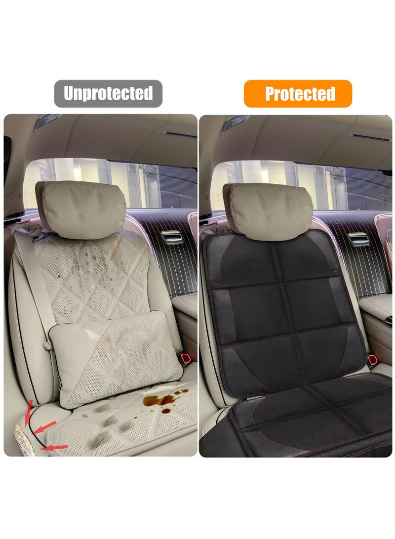 Large Car Seat Protector for Babies and Pets, Waterproof 600D Fabric, Thick Padding with Storage Pockets, Durable and Easy to Clean