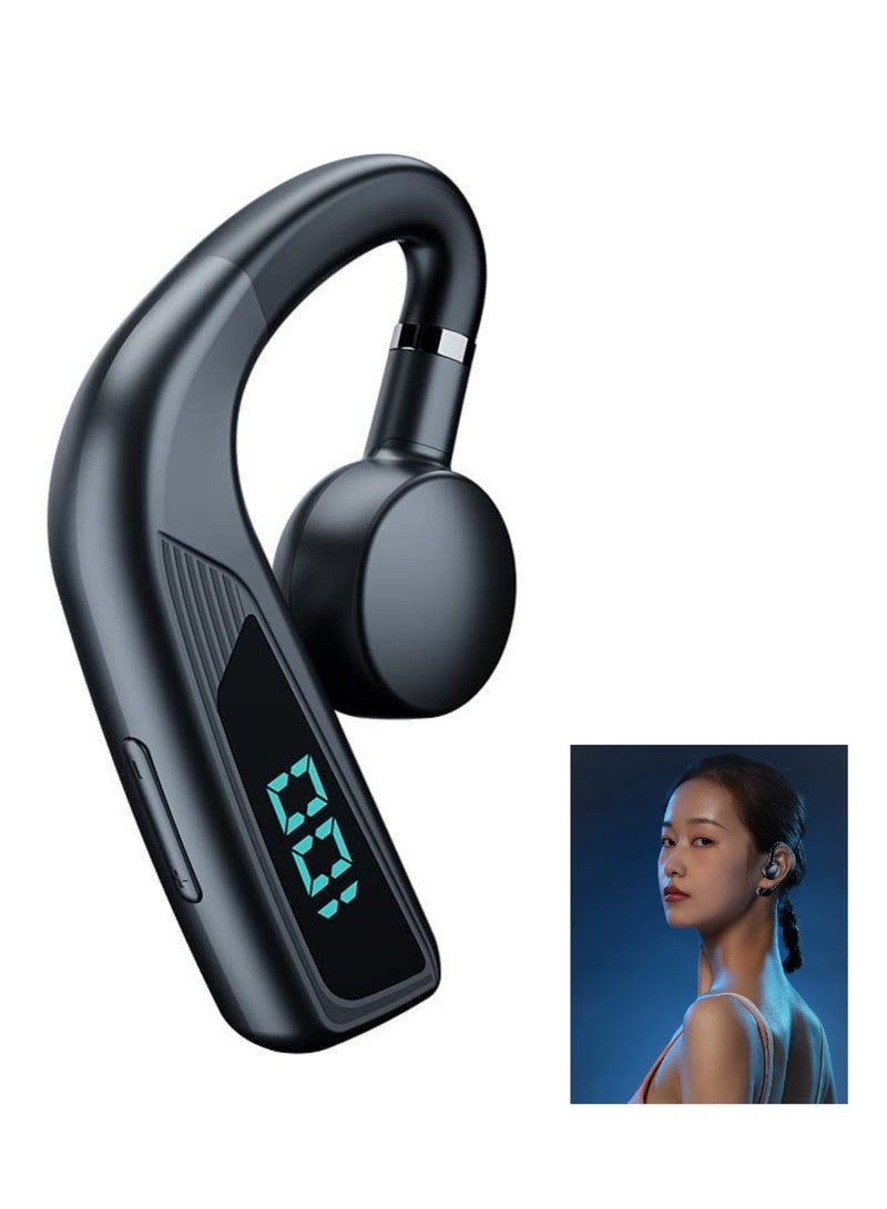 Wireless Bluetooth Headset with Noise Cancelling Mic - 48 Hours Talk Time, Ideal for Sports, Business, Office, Driving, and Trucking - Comfortable Earpiece for Cell Phones