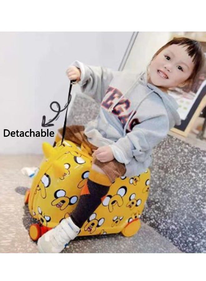 Children Can Ride Luggage , Can Ride, Drawstring Detachable, Yellow