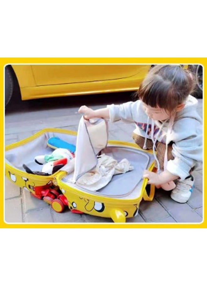 Children Can Ride Luggage , Can Ride, Drawstring Detachable, Yellow