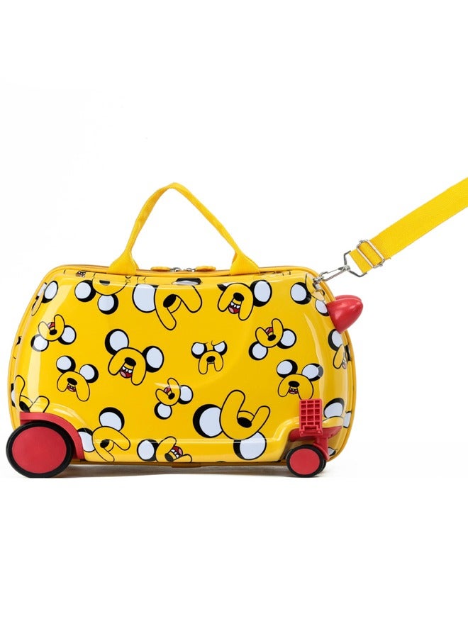 Children Can Ride Luggage , Can Ride, Drawstring Detachable, Yellow