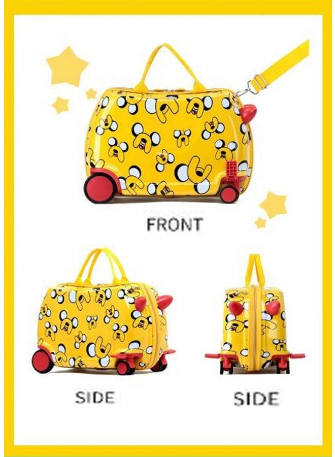 Children Can Ride Luggage , Can Ride, Drawstring Detachable, Yellow