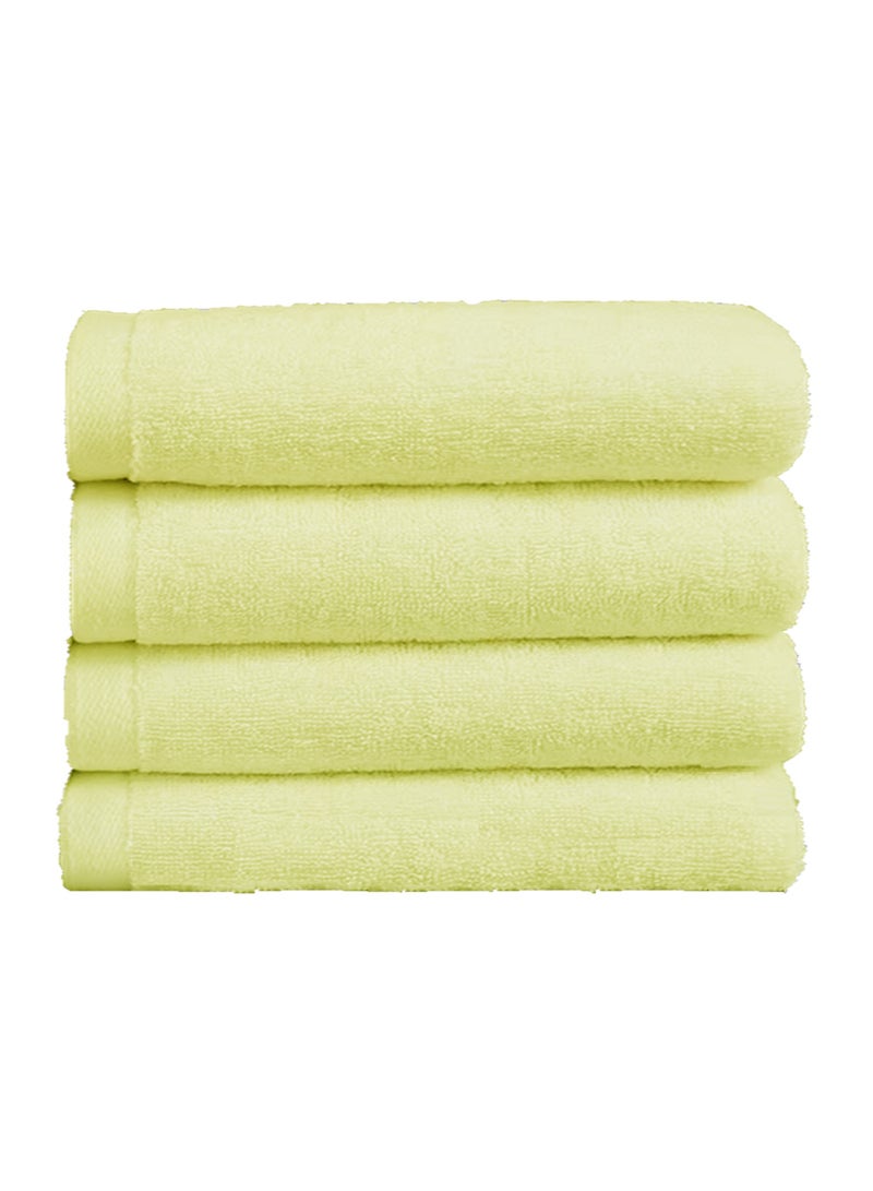 Pack Of 4 - Hand Towel - 100% Cotton 600 GSM Medium Size (45x75cm) Highly Absorbent And Super Durable, Color Cream