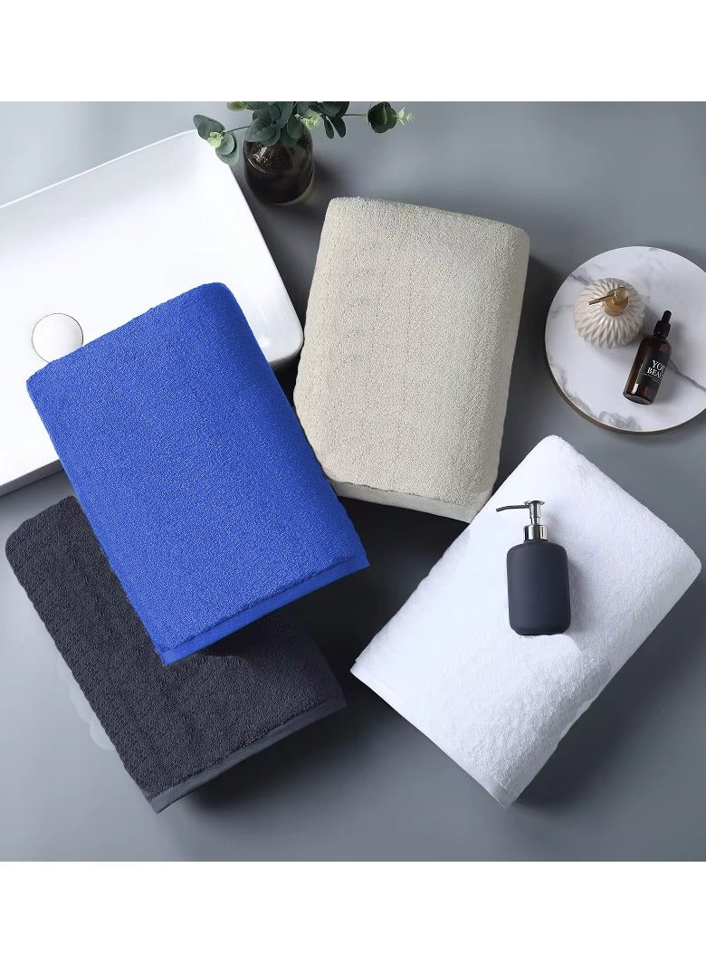 Pack Of 4 - Hand Towel - 100% Cotton 600 GSM Medium Size (45x75cm) Highly Absorbent And Super Durable, Color Blue