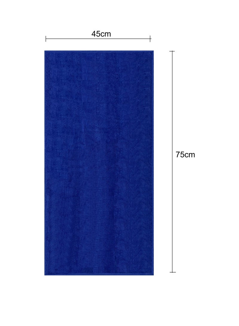 Pack Of 4 - Hand Towel - 100% Cotton 600 GSM Medium Size (45x75cm) Highly Absorbent And Super Durable, Color Blue