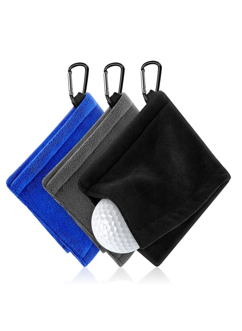 Compact Golf Ball Towel 5.5 x 5.5 Inch - Versatile Wet & Dry Pocket Towel with Clip for Golfers - Ideal for Golf Course, Practice, and Outdoor Sports