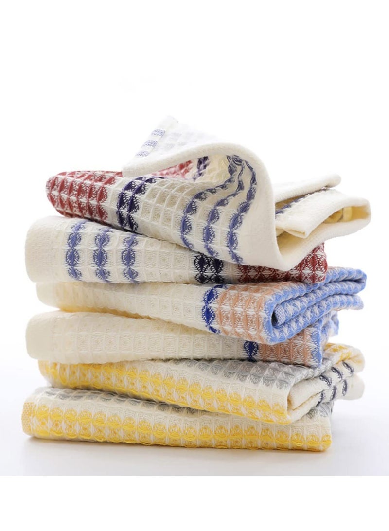 Striped Cotton Towel Set - Quick Drying Yellow, Grey & Black - 1 Bath Towel, 1 Hand Towel, 1 Washcloth - Ultra Soft, Lightweight & Absorbent for Home & Travel Use