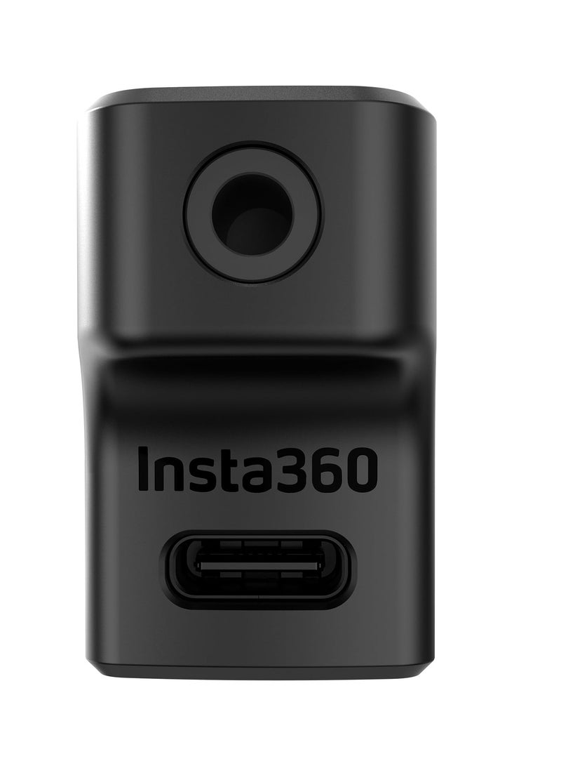 Insta 360 Ace Pro Microphone Adapter for Enhanced Audio with Type-C and 3.5mm Ports Compatible with Insta360 Ace Series