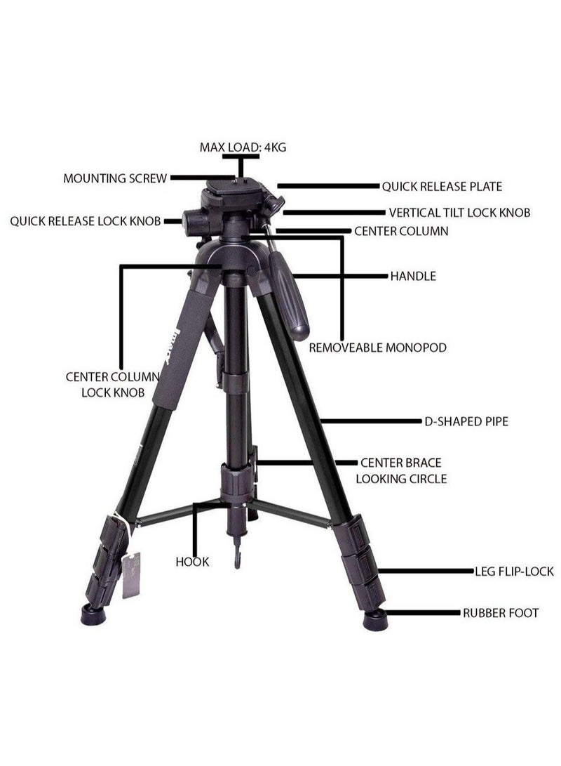 Jmary Professional Aluminum Tripod & Monopod - Versatile Support for All DSLR Cameras