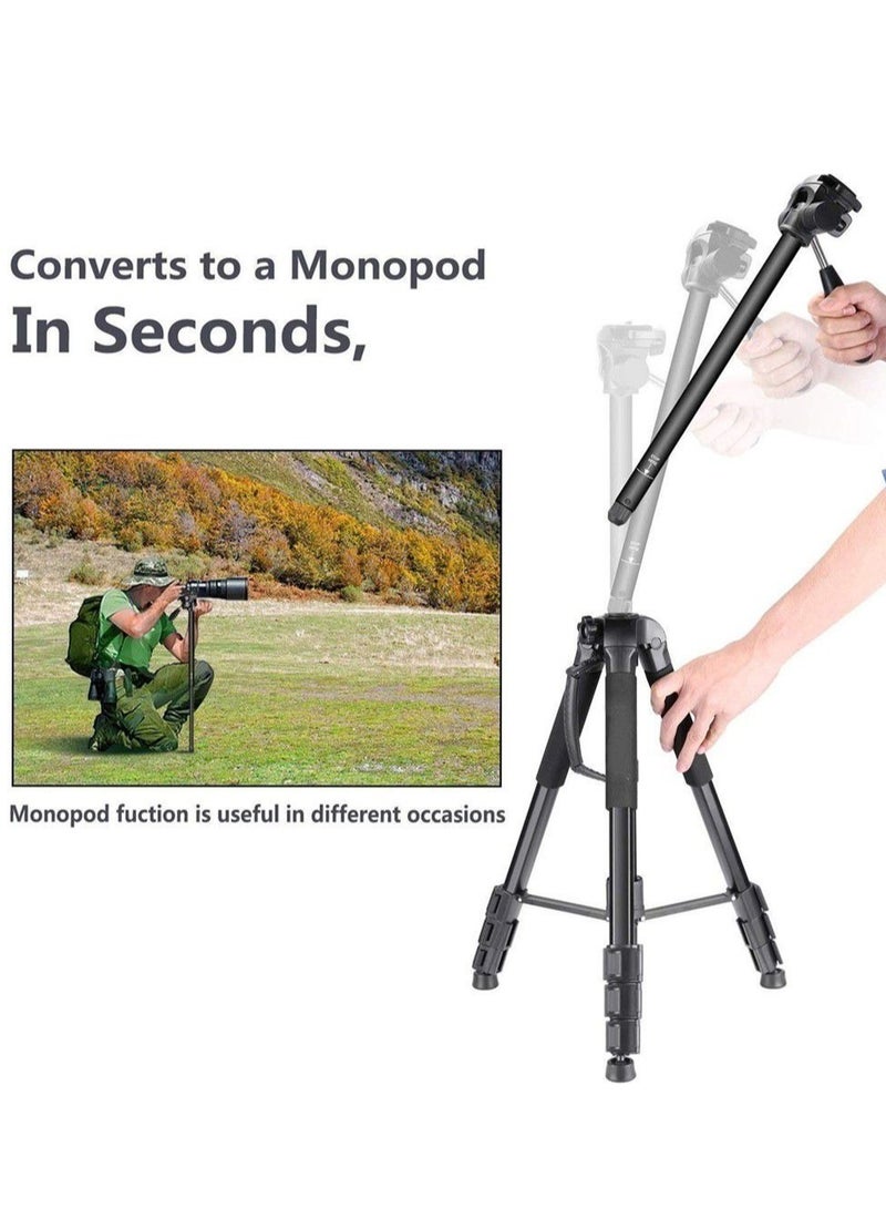 Jmary Professional Aluminum Tripod & Monopod - Versatile Support for All DSLR Cameras