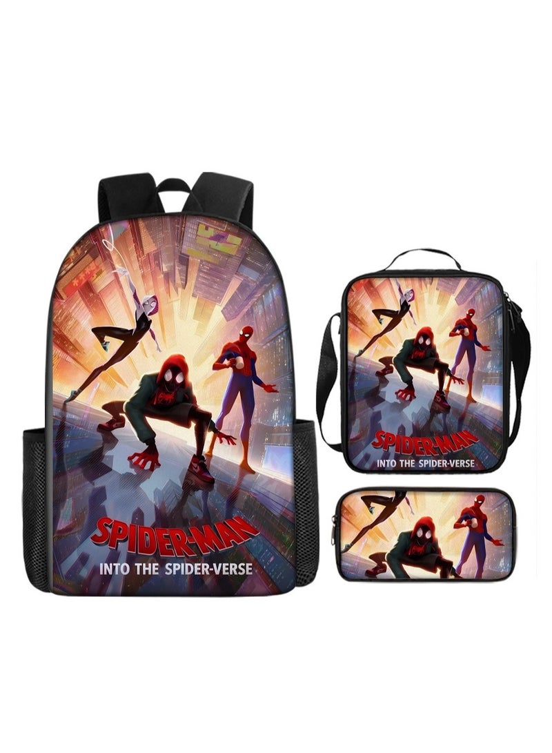 Spider-Man Student Backpack Three-Piece Set 29*16*42cm