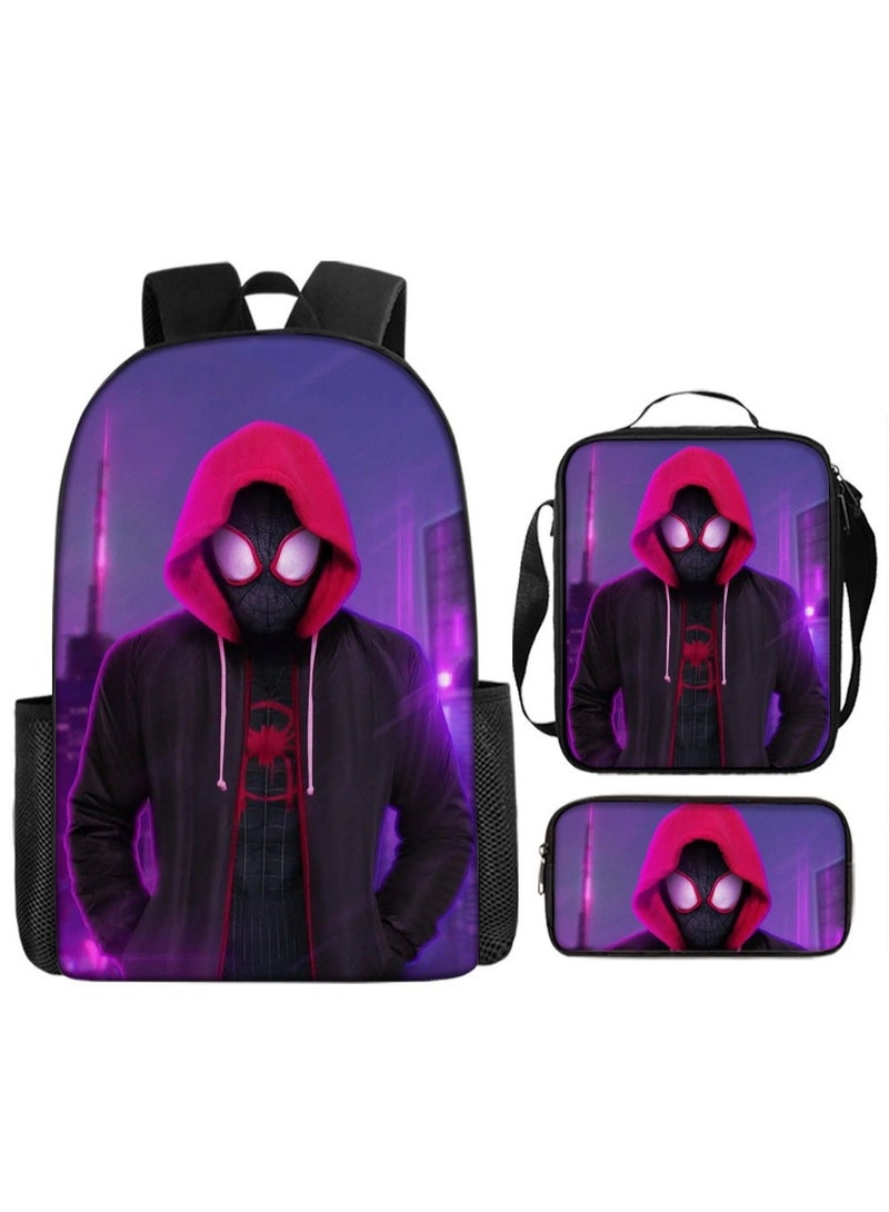 Spider-Man Student Backpack Three-Piece Set 29*16*42cm