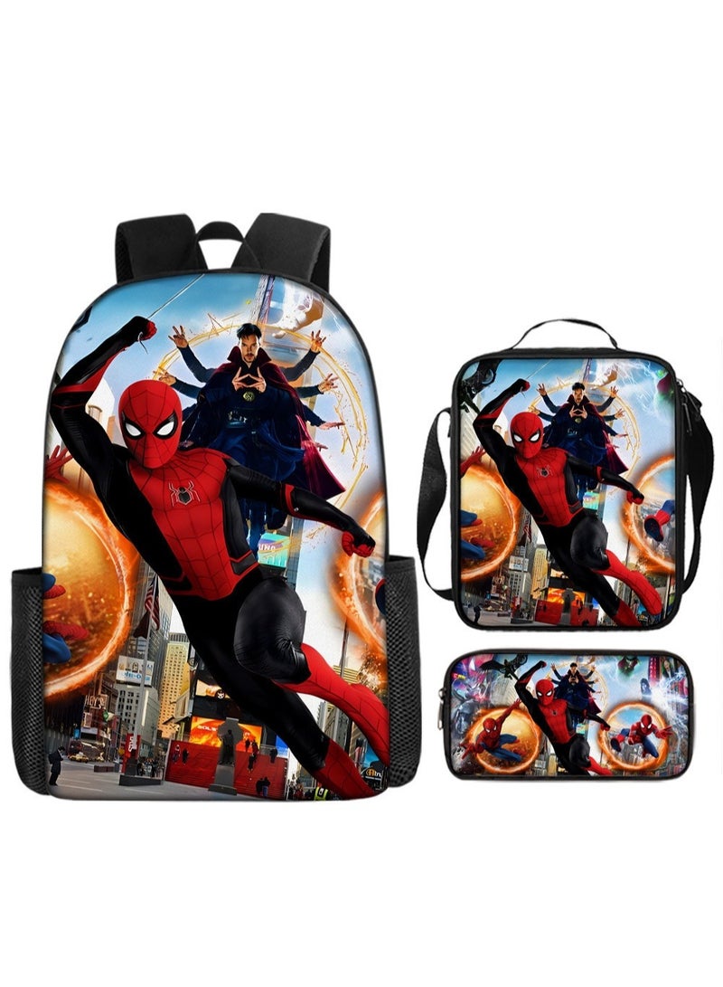 Spider-Man Student Backpack Three-Piece Set 29*16*42cm