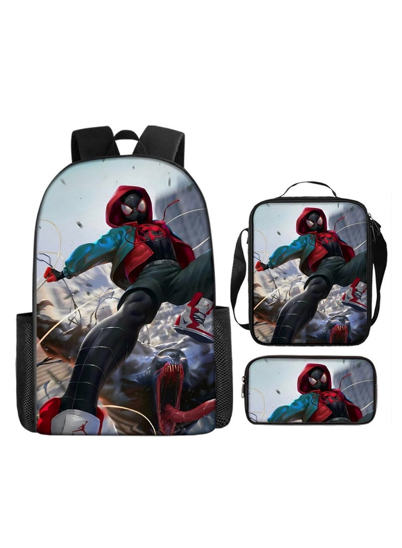 Spider-Man Student Backpack Three-Piece Set 29*16*42cm