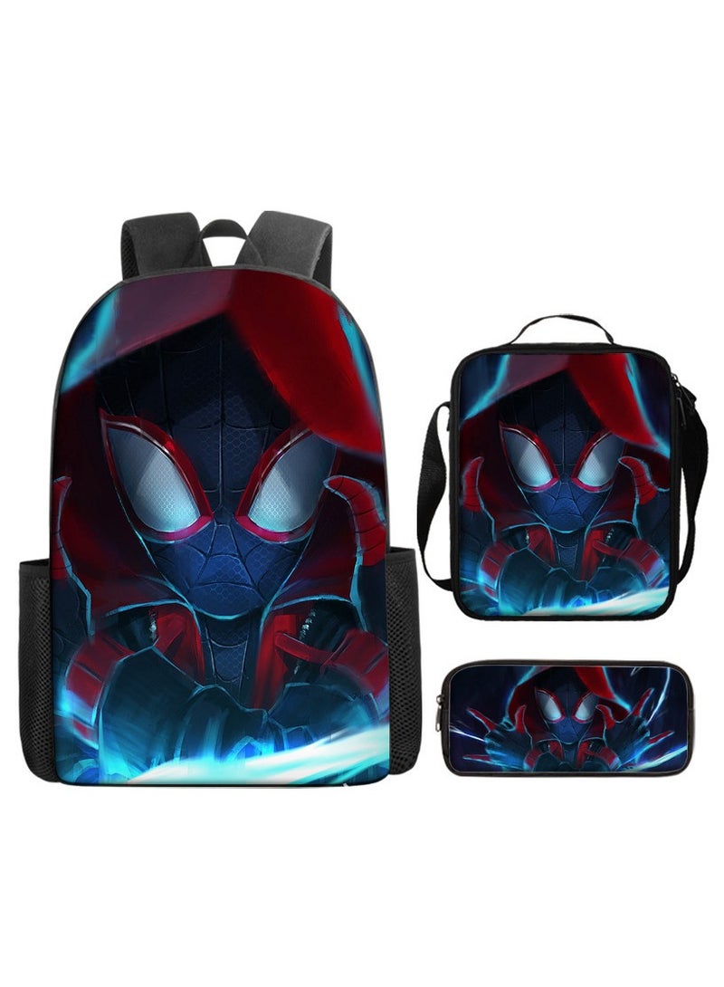 Spiderman Hero Cartoon Backpack Three-Piece Set 29*42*16cm