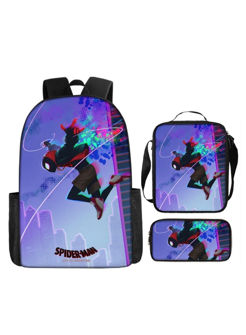 Spider-Man Student Backpack Three-Piece Set 29*16*42cm