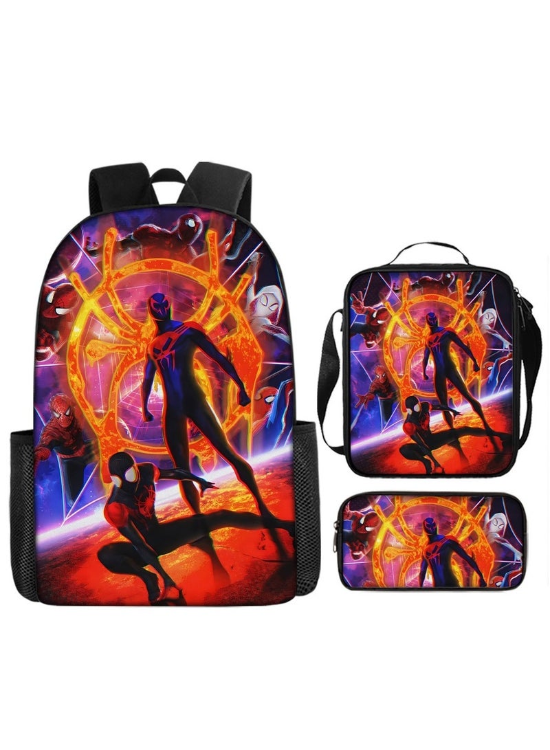 Spider-Man Student Backpack Three-Piece Set 29*16*42cm