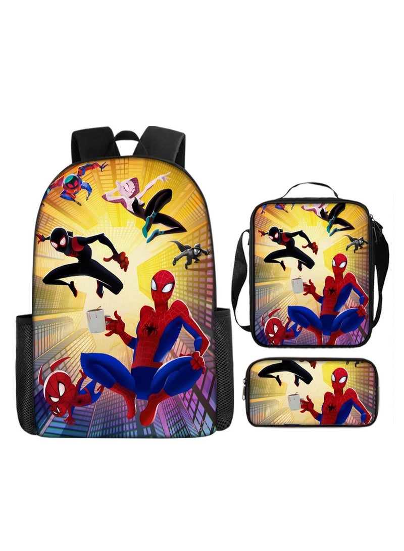 Spider-Man Student Backpack Three-Piece Set 29*16*42cm