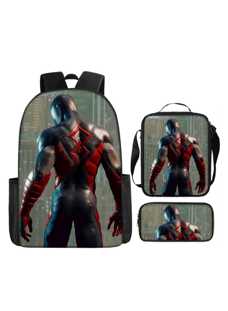 Spider-Man Student Backpack Three-Piece Set 29*16*42cm