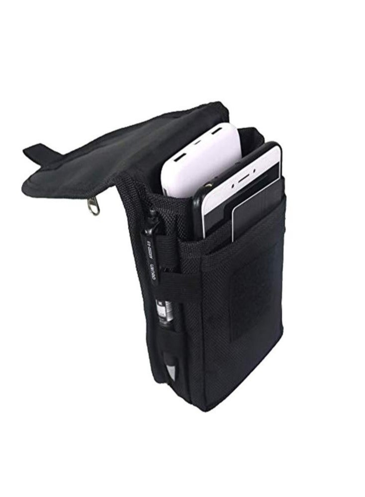 Multi-Purpose Double Pocket Phone Holster Belt Bag for Work, Hiking, Camping & Outdoor Activities