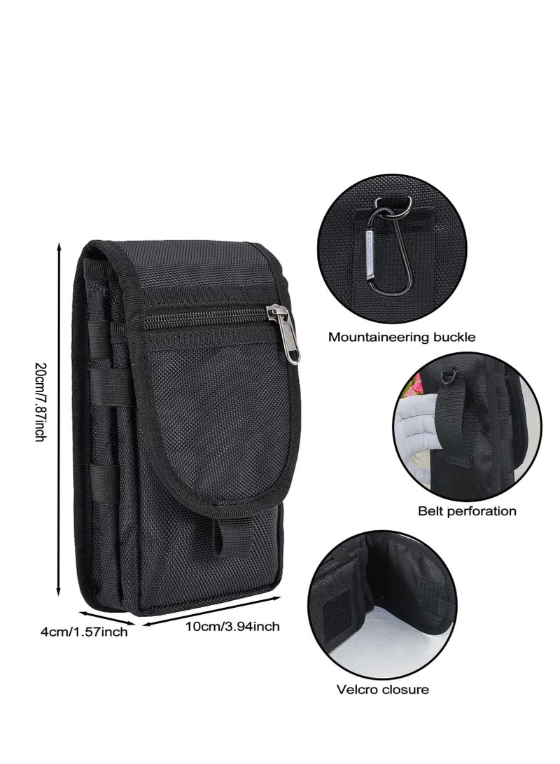 Multi-Purpose Double Pocket Phone Holster Belt Bag for Work, Hiking, Camping & Outdoor Activities