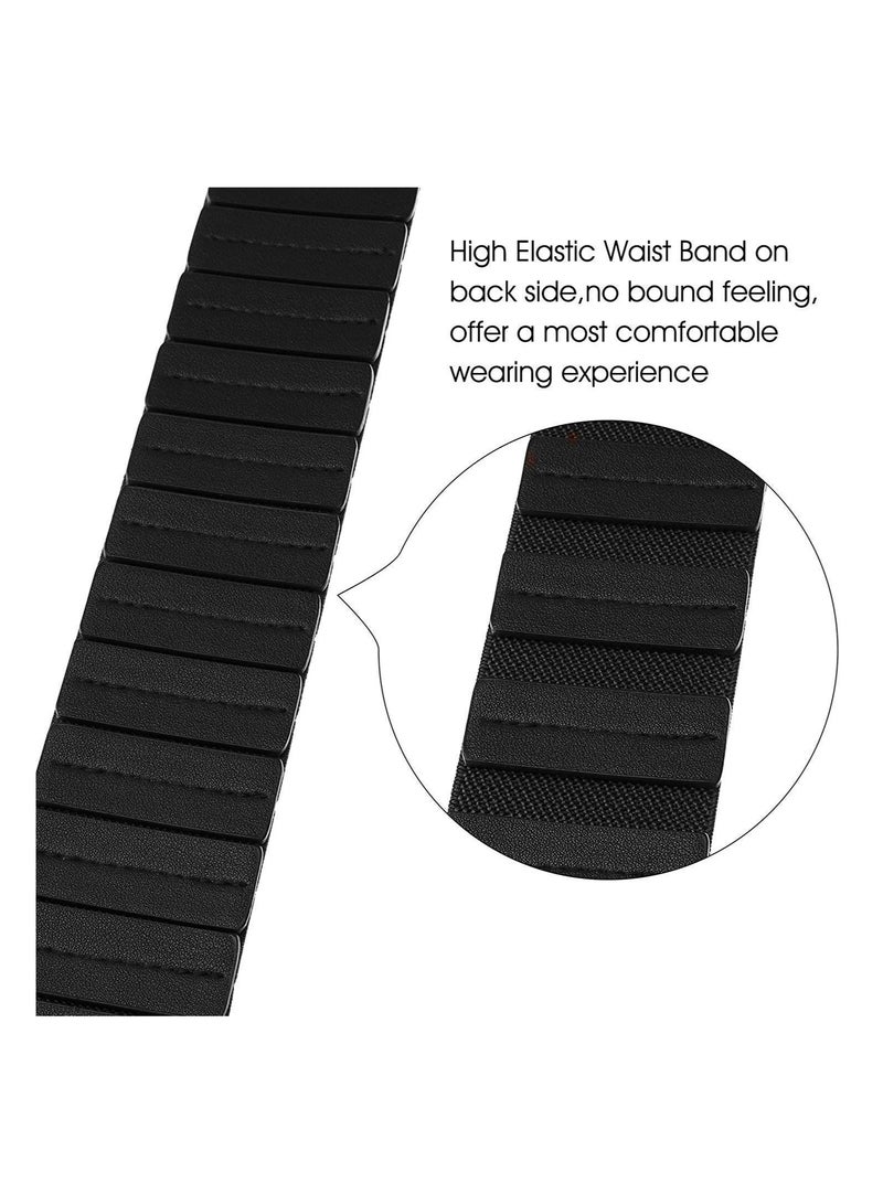 Vintage Women's Wide Elastic Stretch Waist Belt with Interlock Buckle for Halloween Style