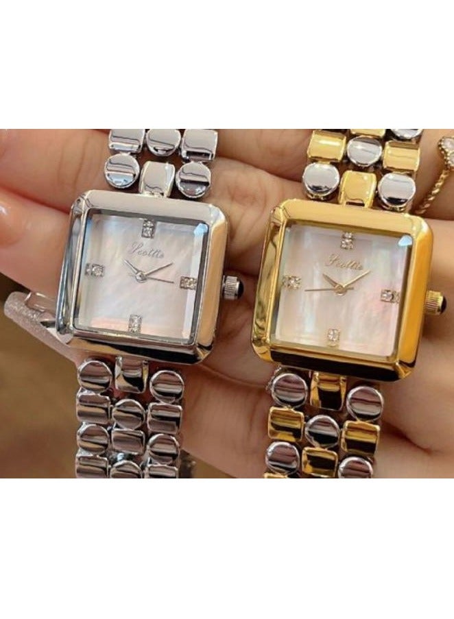 New Bracelet Watch Women's Square Beimu Face High Beauty Women's Watch Steel Belt Watch